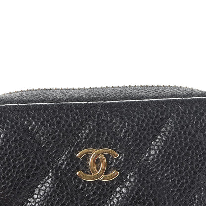 Chanel Caviar Quilted Zip Coin Purse Black 8 of 9