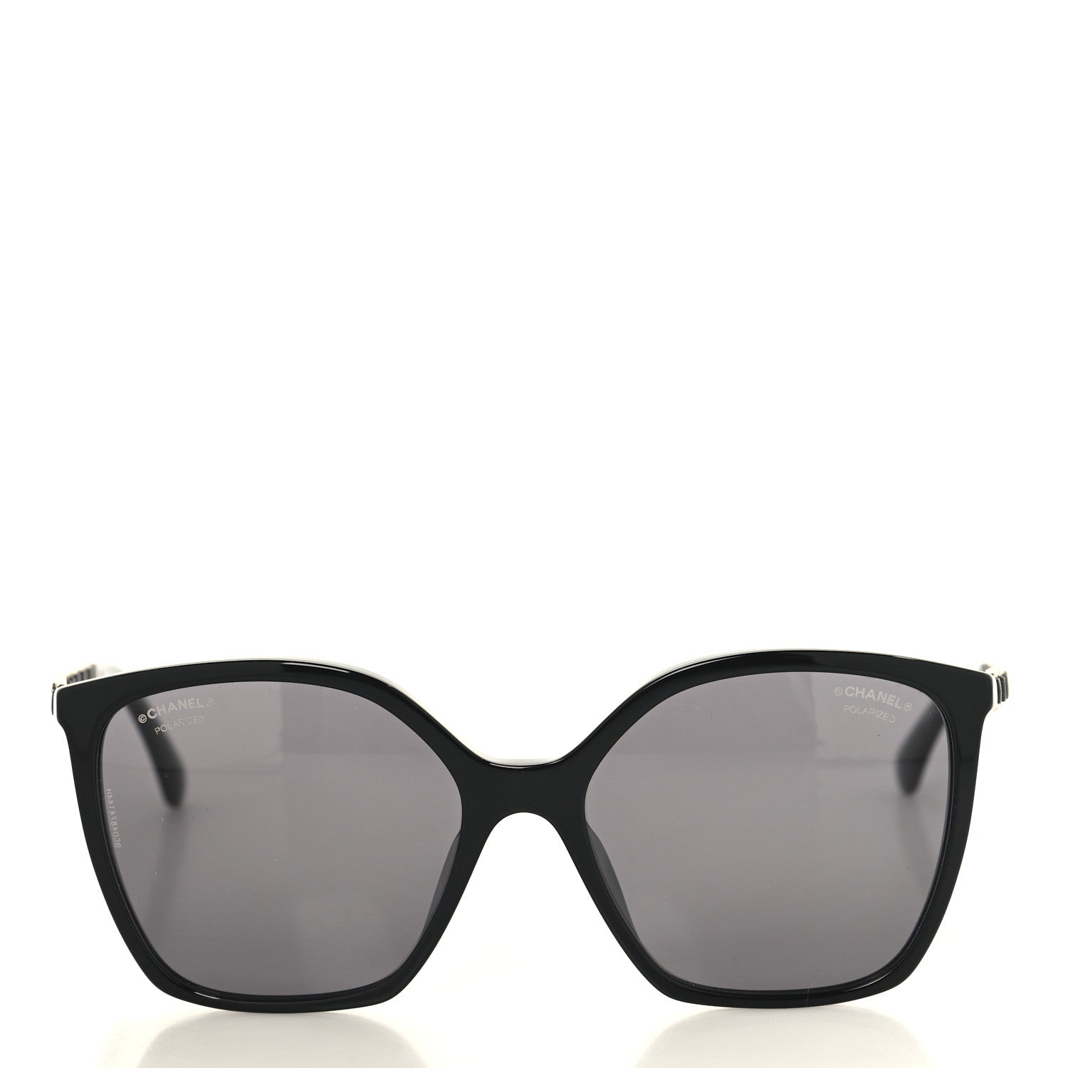 Chanel Acetate Calfskin Square Sunglasses 5546-Q-A Black 1793827