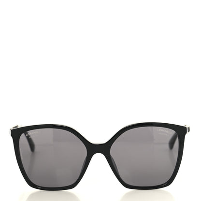 Chanel Acetate Calfskin Square Sunglasses 5546-Q-A Black 2 of 6