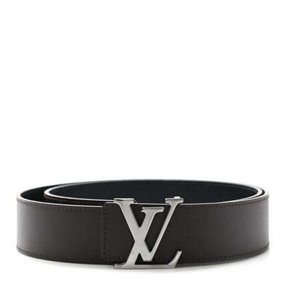 Louis Vuitton Calfskin 40mm LV Initiales Reversible Belt 90 36 Dark Brown Black 1 of 8