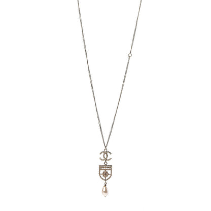 Chanel Pearl CC Drop Necklace Gold 1 of 6