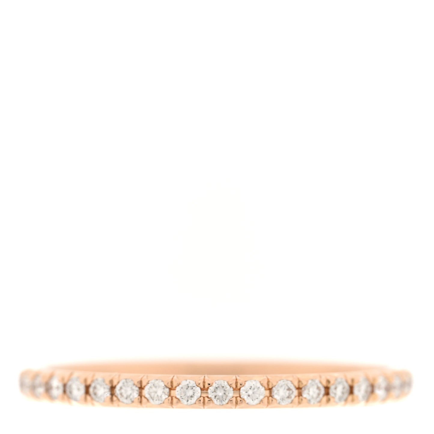 18K Rose Gold Diamond Metro Band Ring 48 4.5