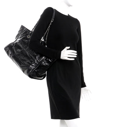 Chanel Glazed Calfskin Large Deauville Tote Black 2 of 7