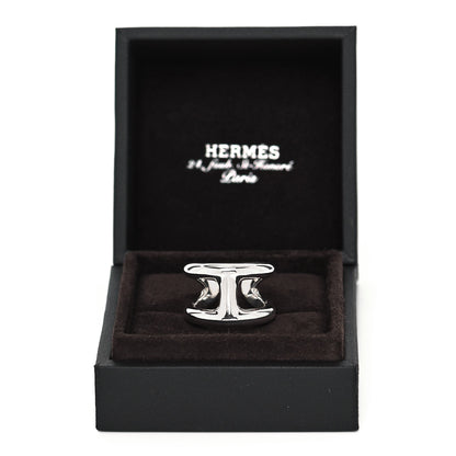 Hermes Sterling Silver PM Osmose Ring 54 6.75 5 of 5