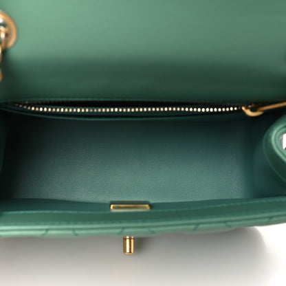 Chanel Lambskin Quilted Mini Pearl Crush Flap Green 5 of 11