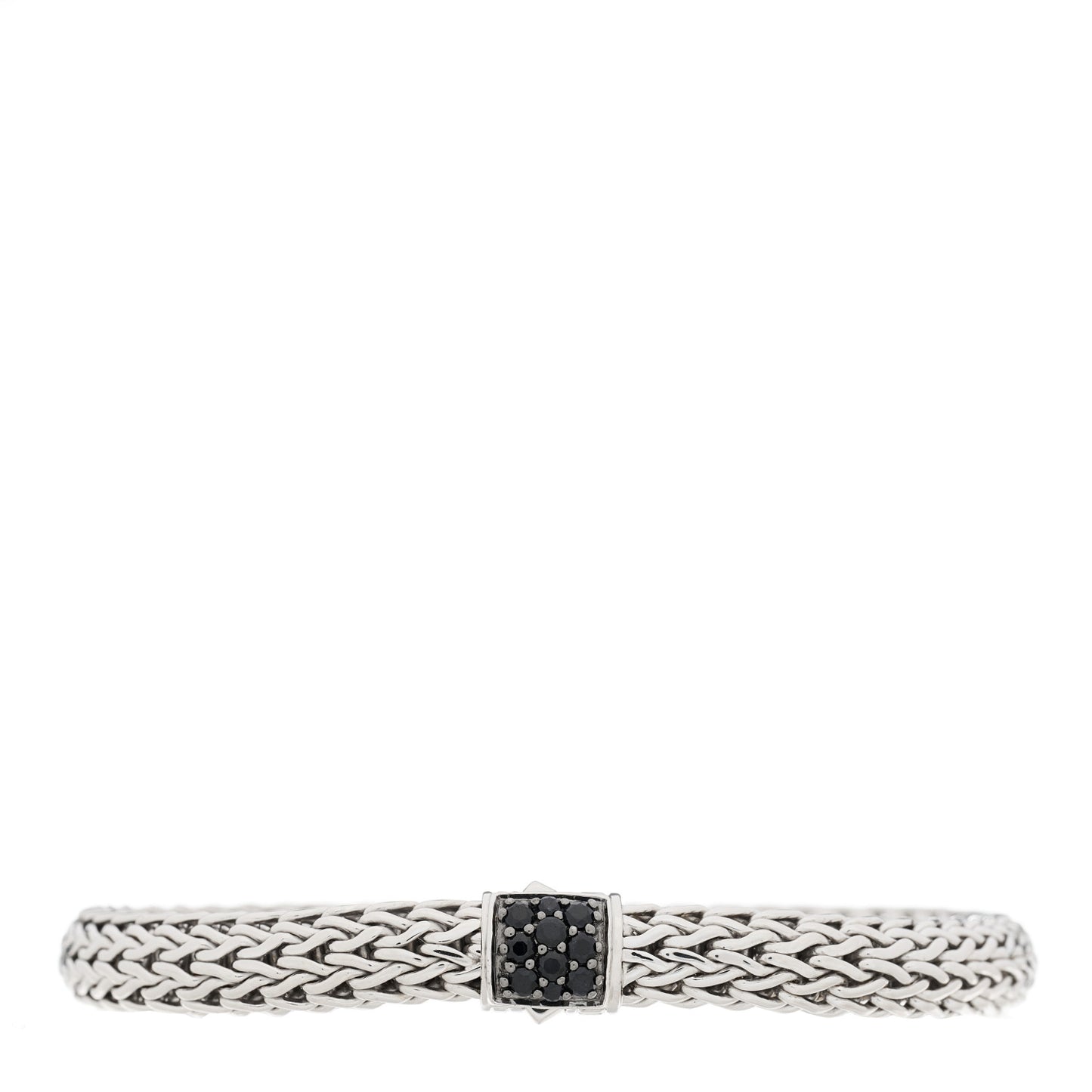 Sterling Silver Black Sapphire 6.5mm Classic Chain Bracelet