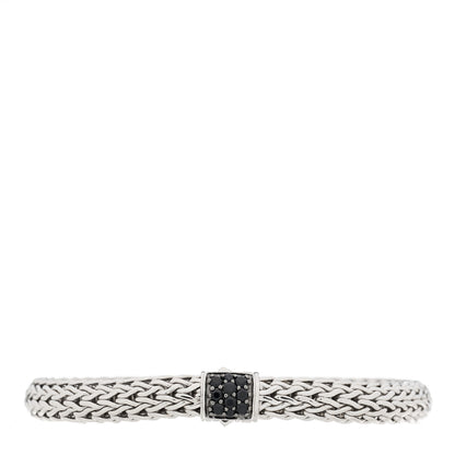 John Hardy Sterling Silver Black Sapphire 6.5mm Classic Chain Bracelet 1 of 3