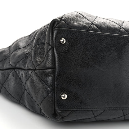 Chanel Glazed Calfskin Large On The Road Tote Black 9 of 10