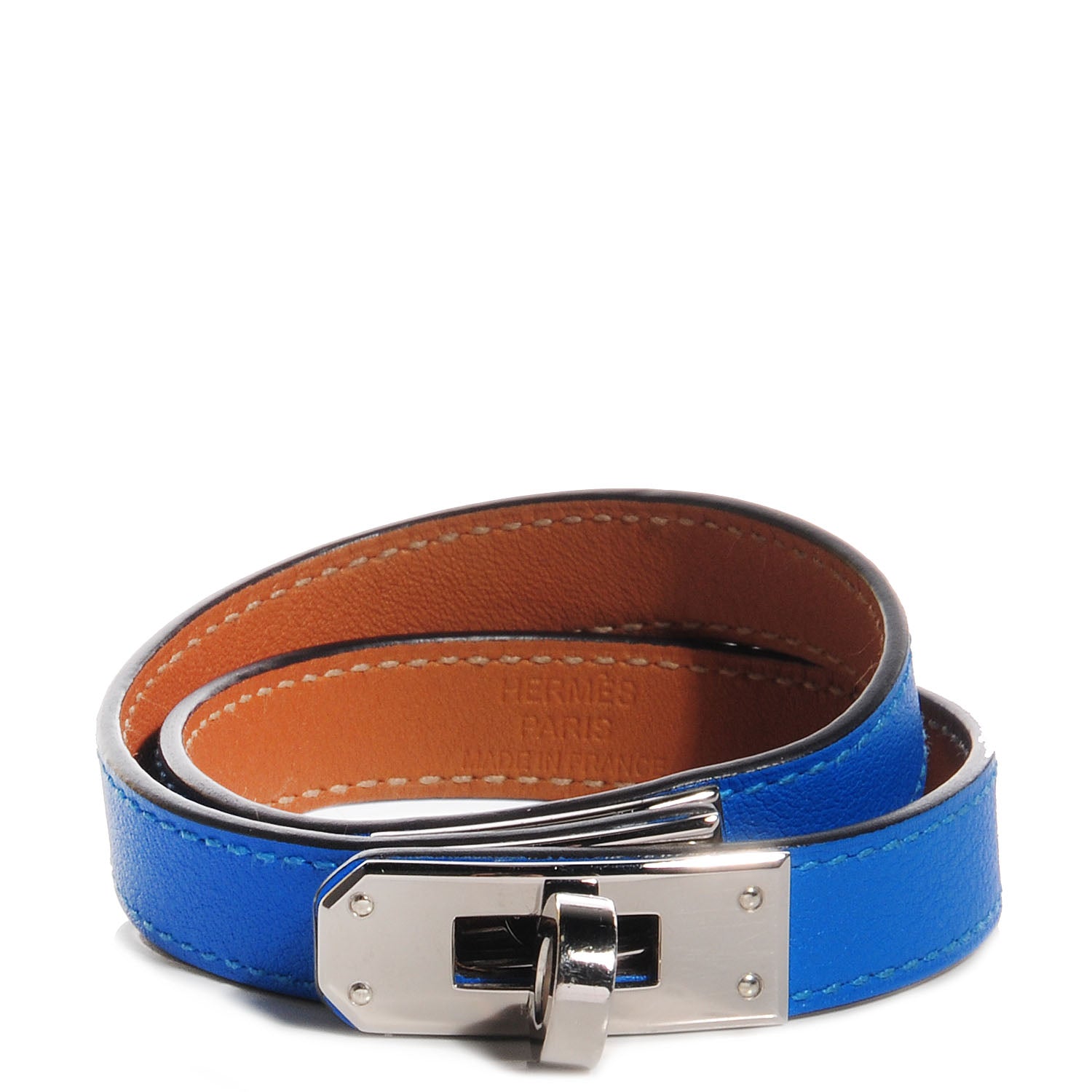 Hermes Swift Kelly Double Tour Bracelet Medium Bleu Hydra 1 of 6