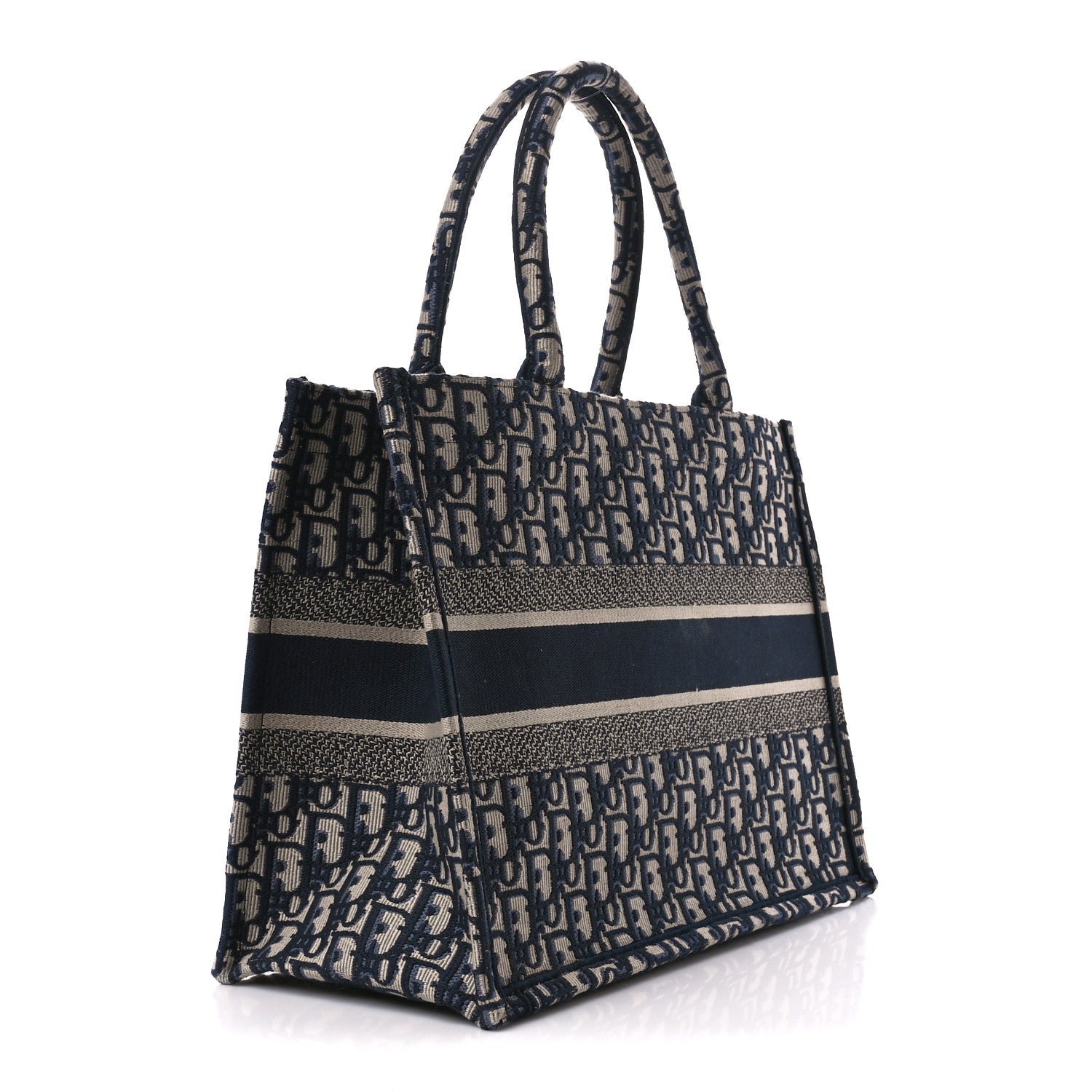 Christian Dior Oblique Medium Book Tote Blue Multicolor 3 of 10