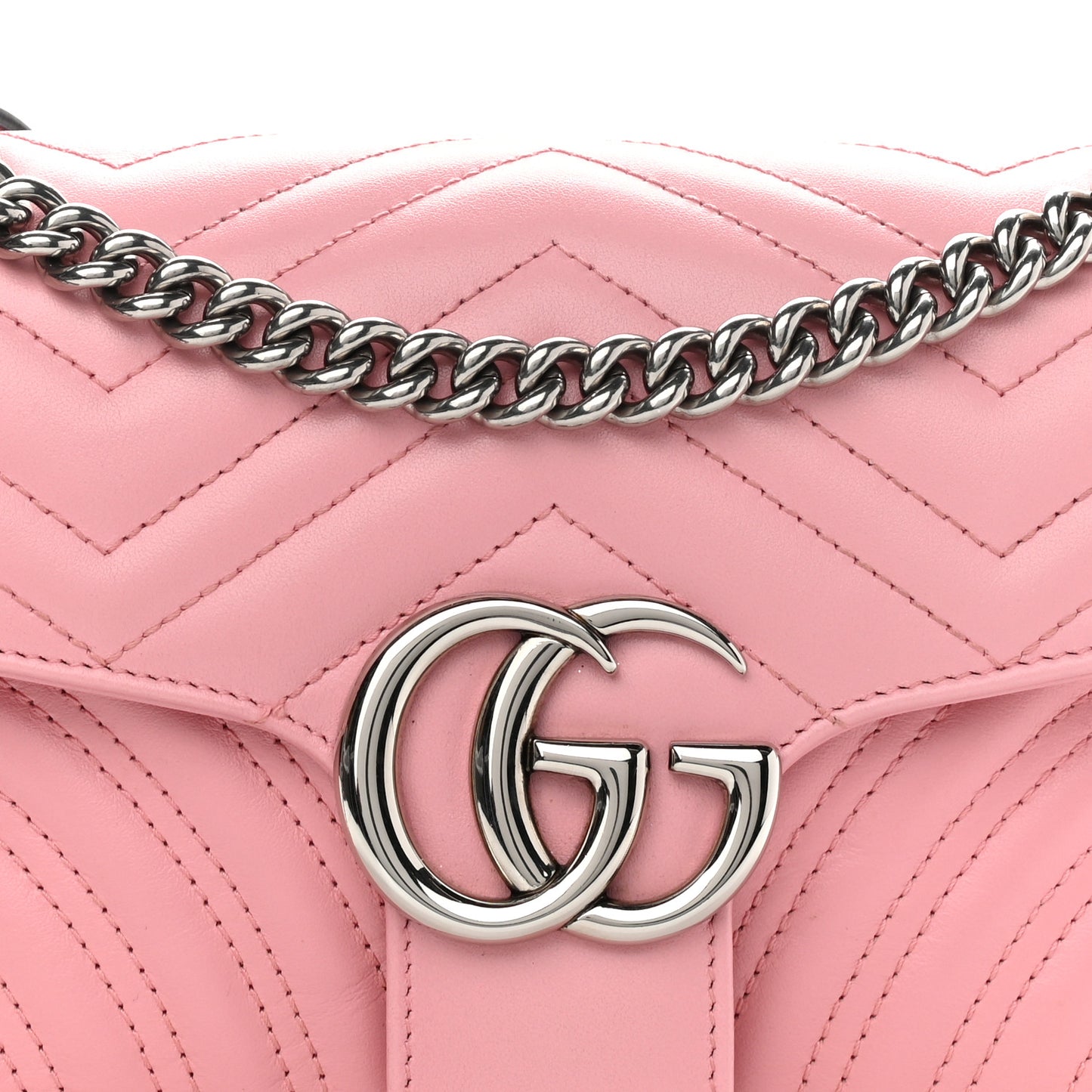 Calfskin Matelasse Small GG Marmont Shoulder Bag Wild Rose