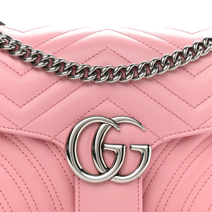 Gucci Calfskin Matelasse Small GG Marmont Shoulder Bag Wild Rose 12 of 15
