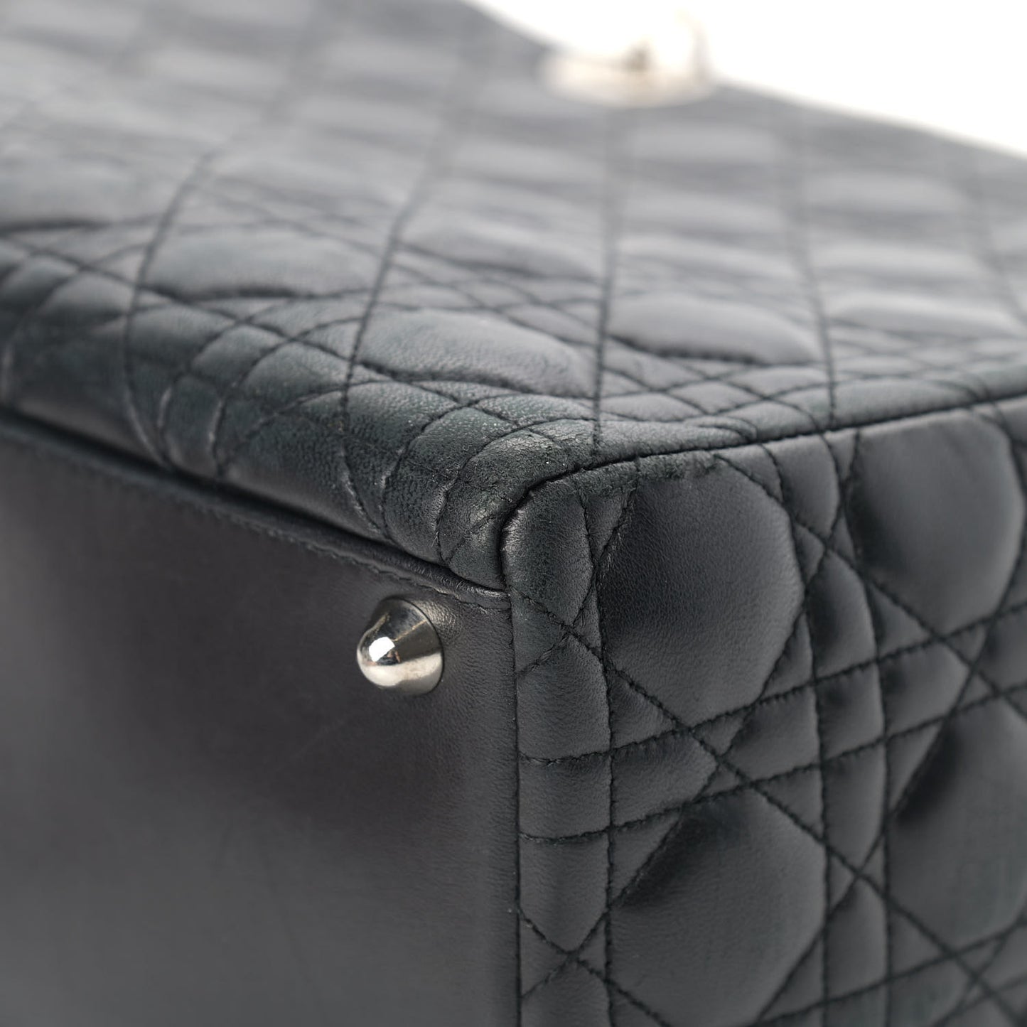Lambskin Cannage Large Lady Dior Black