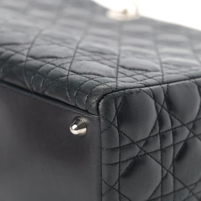 Christian Dior Lambskin Cannage Large Lady Dior Black 10 of 14
