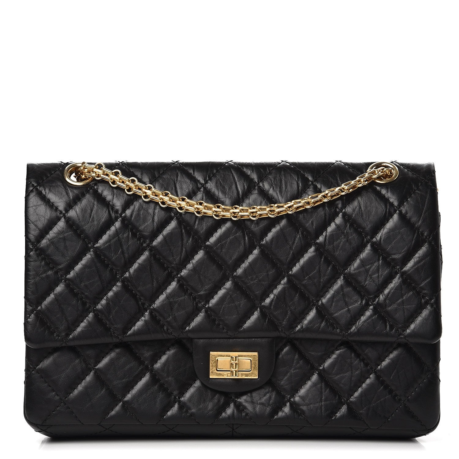 Chanel Aged Calfskin Quilted 2.55 Reissue 226 Flap Black 1 of 9