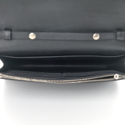 Celine Lizard Smooth Lambskin Frame Evening Chain Clutch Black 4 of 10