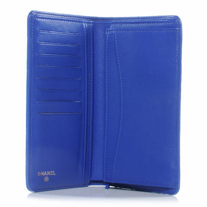 Chanel Lambskin Quilted Yen Wallet Bright Blue 5 of 8