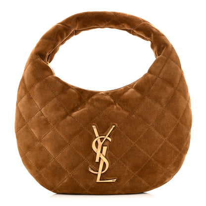 Saint Laurent Suede Quilted Icarino Bag Caramel Cognac 1 of 10