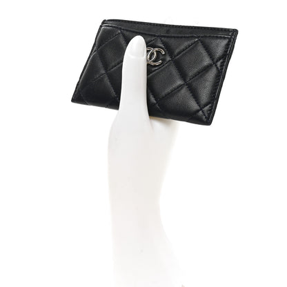 Chanel Lambskin Quilted Card Holder Navy Blue 2 of 8