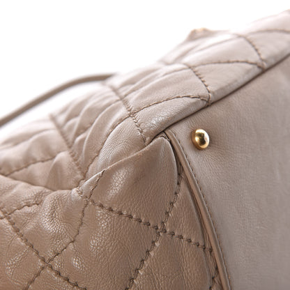Chanel Calfskin Quilted Retro Chain Accordion Flap Beige 11 of 13