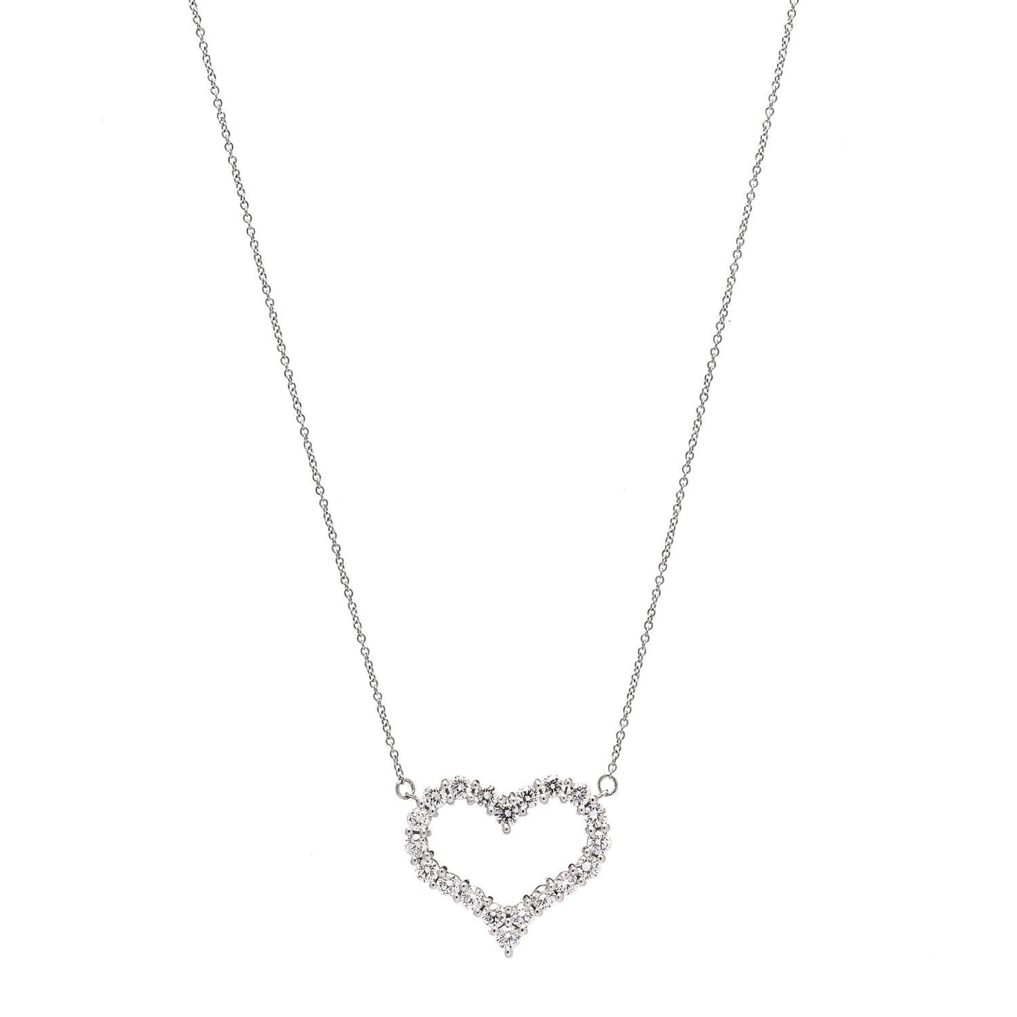 Platinum Diamond 1.96ctw Heart Pendant Necklace