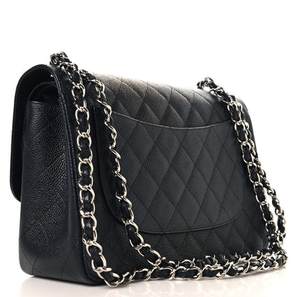 Chanel Caviar Quilted Jumbo Double Flap Black 3 of 10