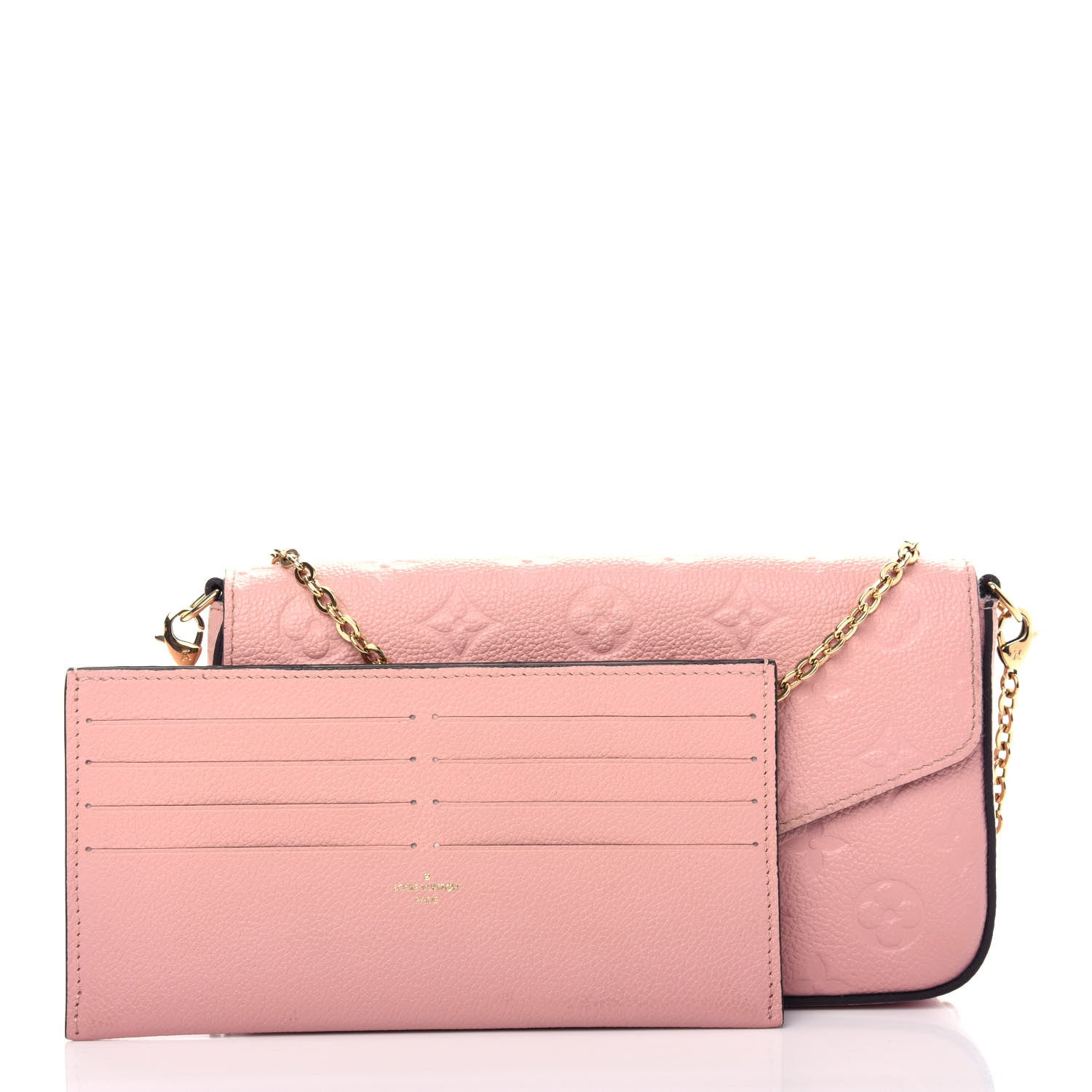 Louis Vuitton Empreinte Pochette Felicie Chain Wallet Rose Poudre 3 of 16