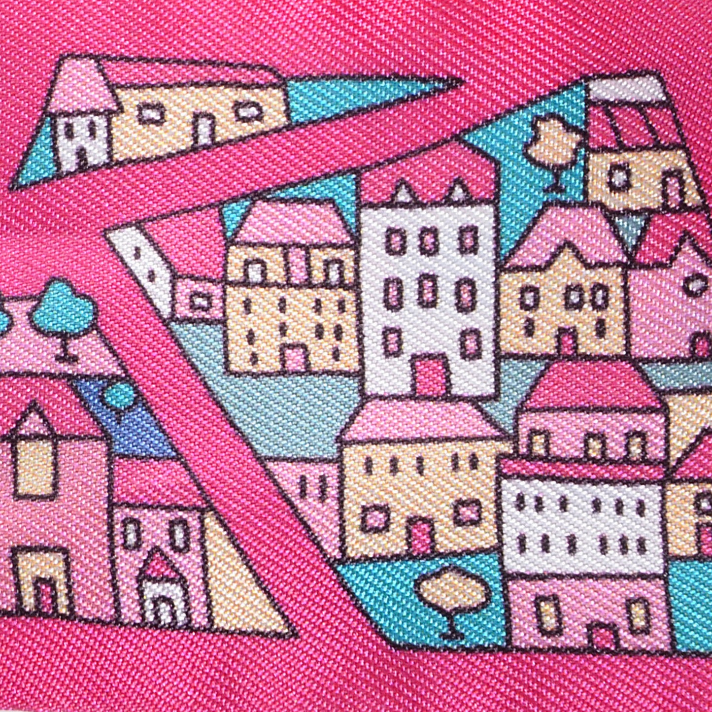 Silk Rive Droite Rive Gauche Twilly Rose Vif Turquoise Creme