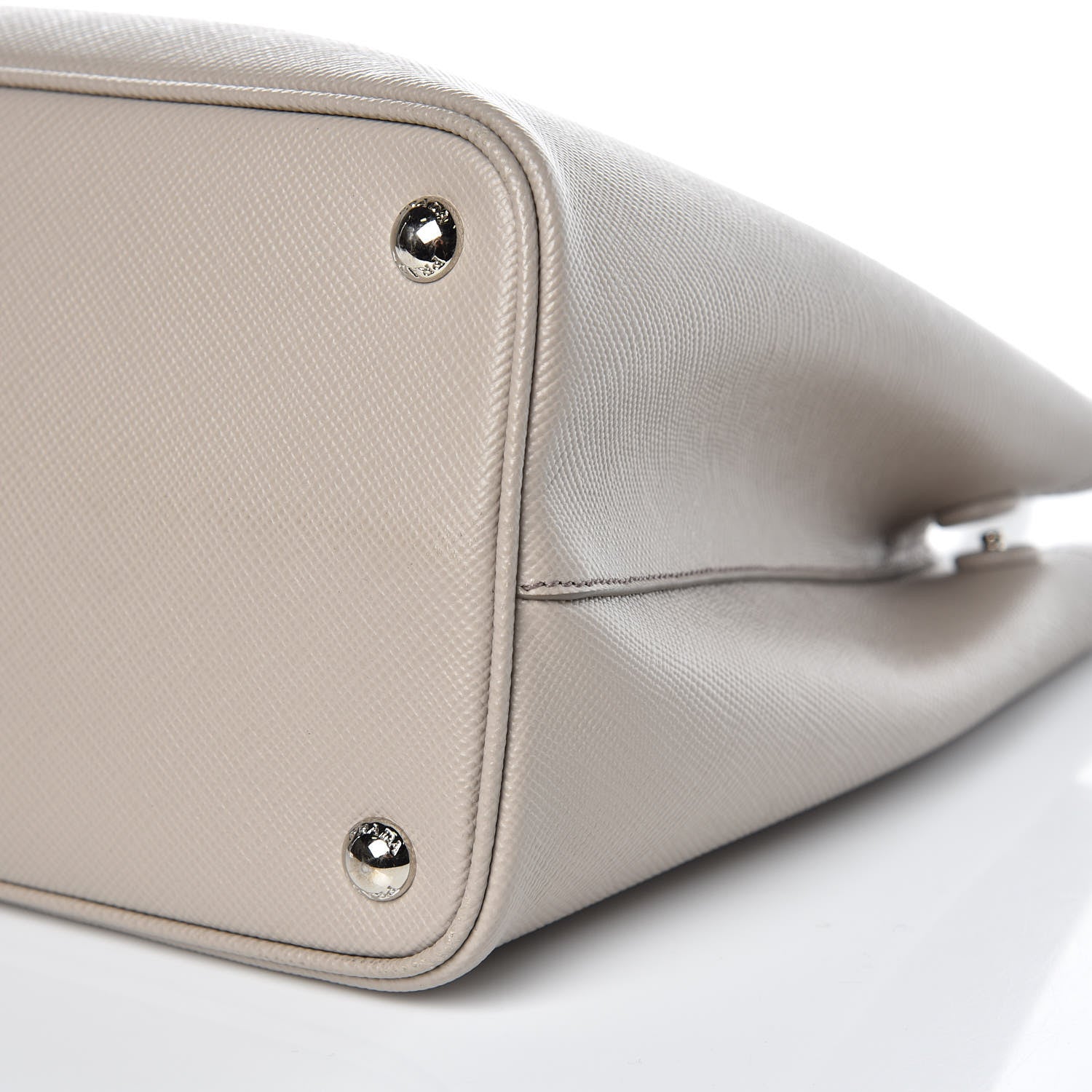 Prada Saffiano Cuir Small Double Handle Tote Pomice 8 of 8