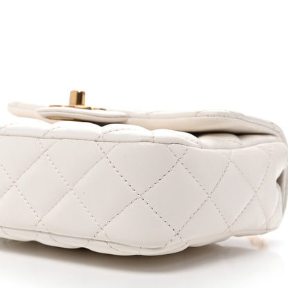 Chanel Lambskin Enamel Quilted Mini Coco Hearts Square Flap White 9 of 10