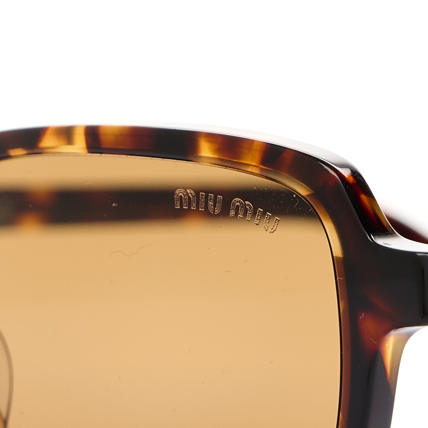 Miu Miu Acetate Rectangle Regard Sunglasses SMU11Z Camel Beige 7 of 8