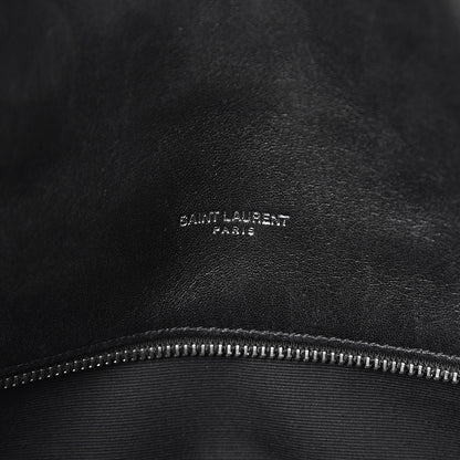 Saint Laurent Lambskin Quilted Medium Loulou Puffer Monogram Chain Satchel Black 6 of 10