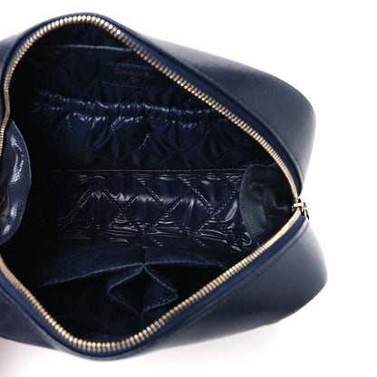 Chanel Caviar Quilted Medium Curvy Pouch Cosmetic Case Navy 5 of 8