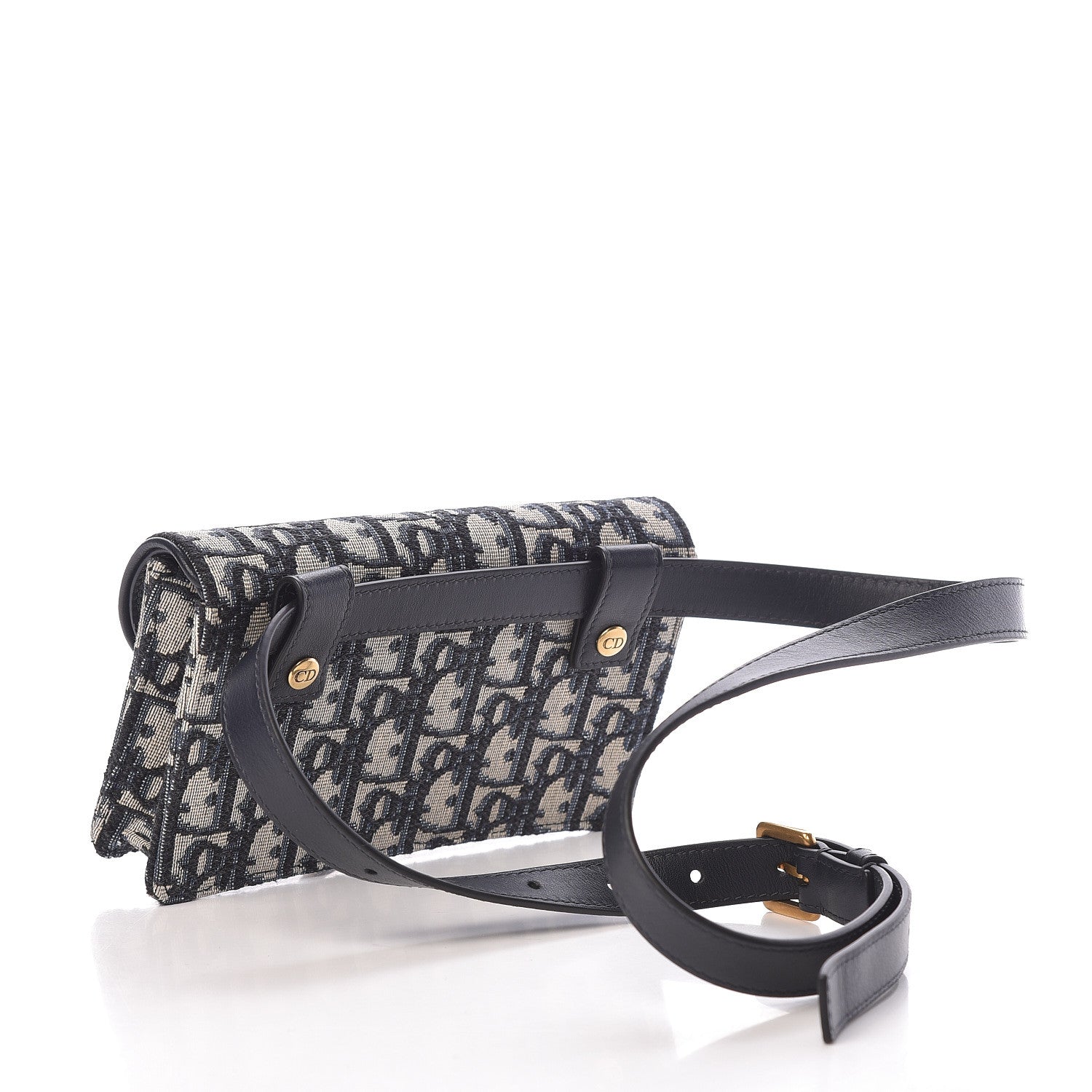 Christian Dior Oblique Saddle Belt Bag Blue 3 of 12