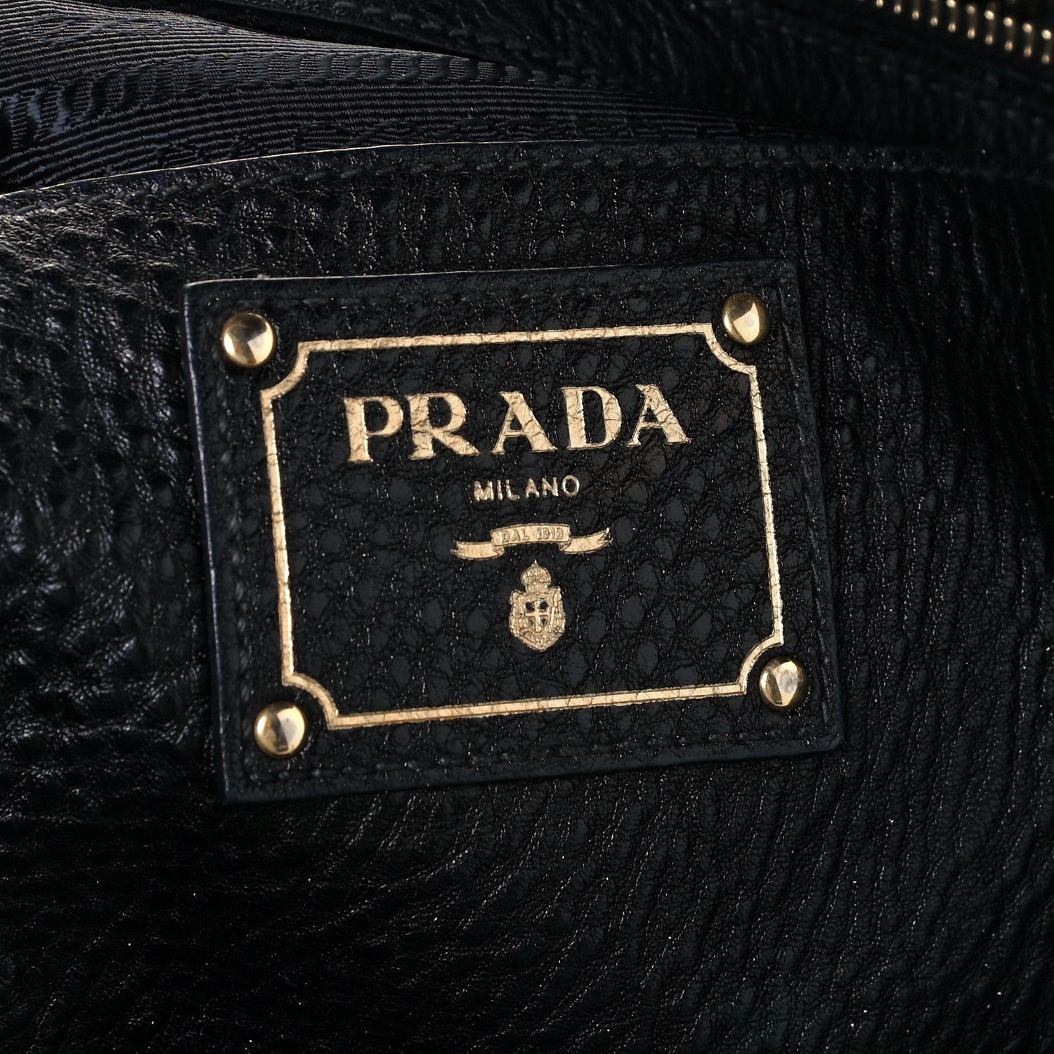 Prada Vitello Daino Tote Black 5 of 11
