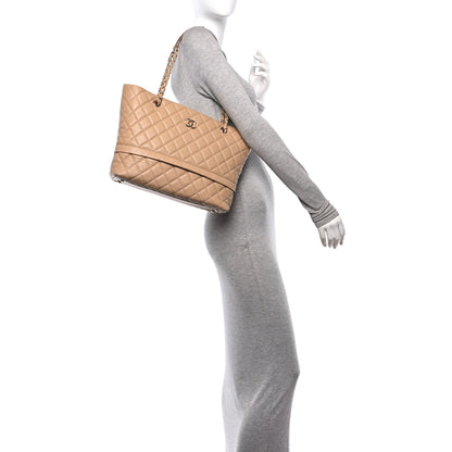 Chanel Caviar Quilted Rolled Up Tote Beige 2 of 10