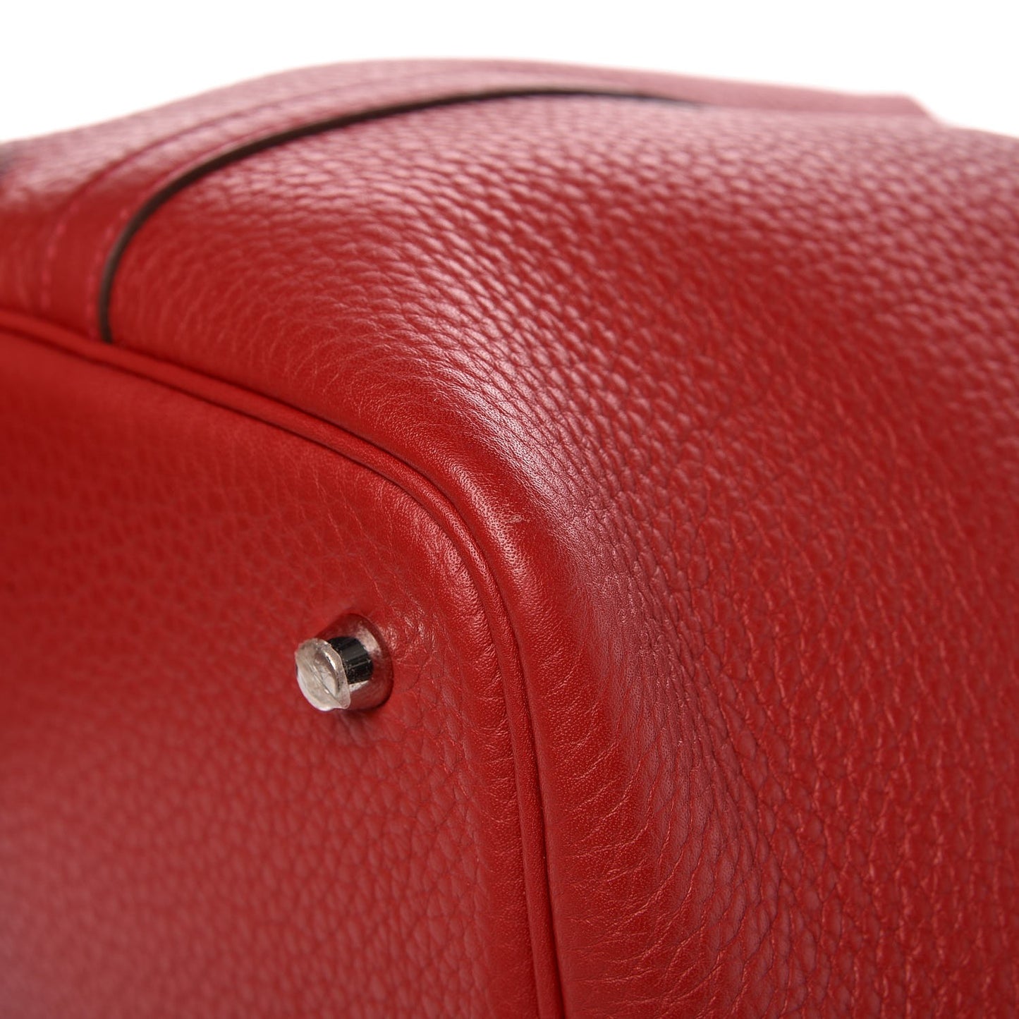Taurillon Clemence Picotin Lock 22 MM Rouge Casaque
