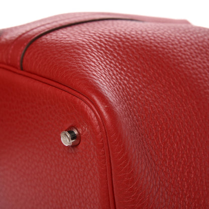 Hermes Taurillon Clemence Picotin Lock 22 MM Rouge Casaque 8 of 9