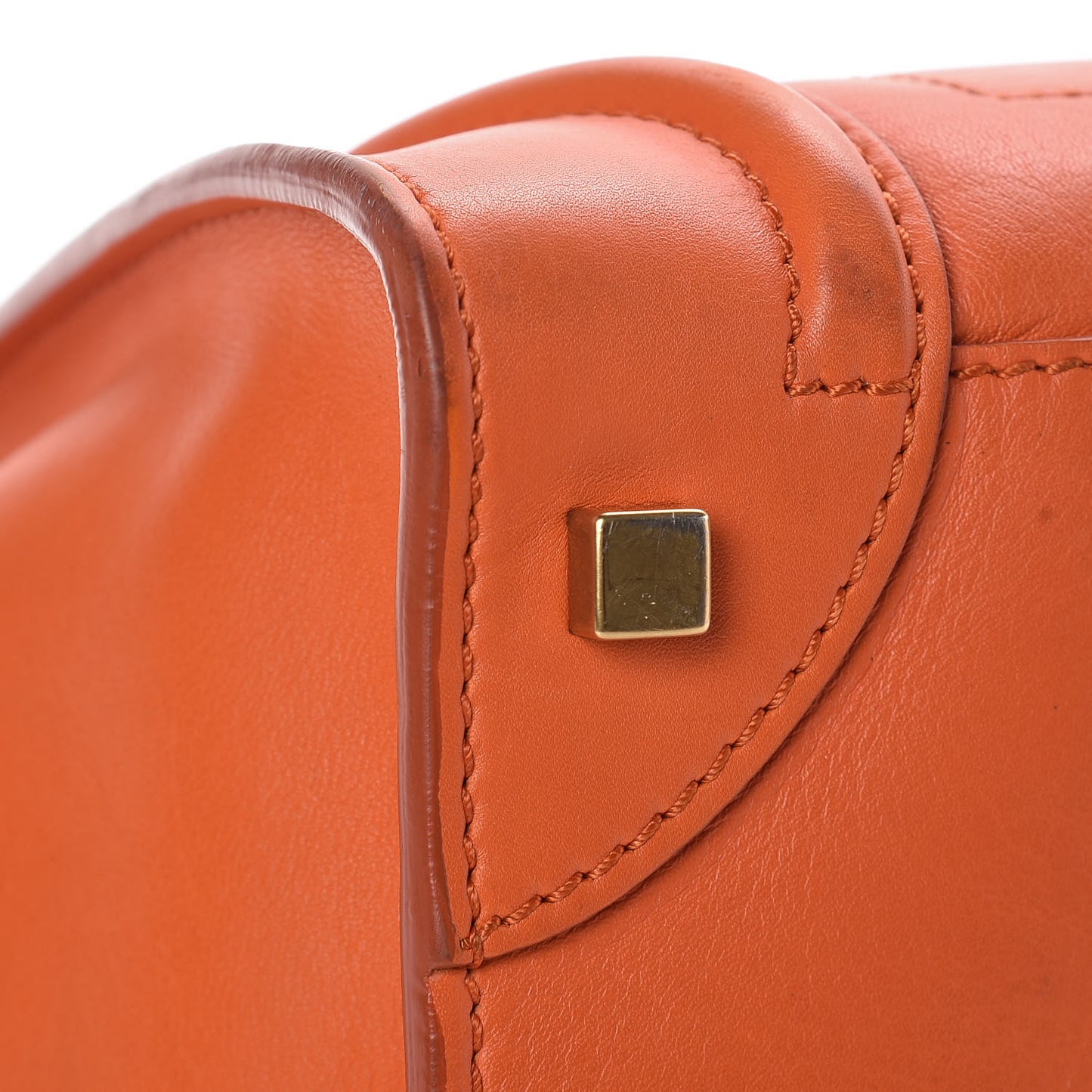 Smooth Calfskin Mini Luggage Bright Orange