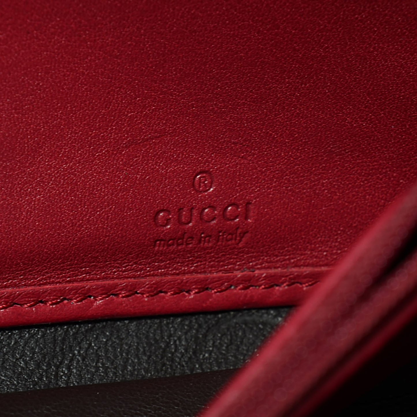 Guccissima Lovely Heart Continental Wallet Red