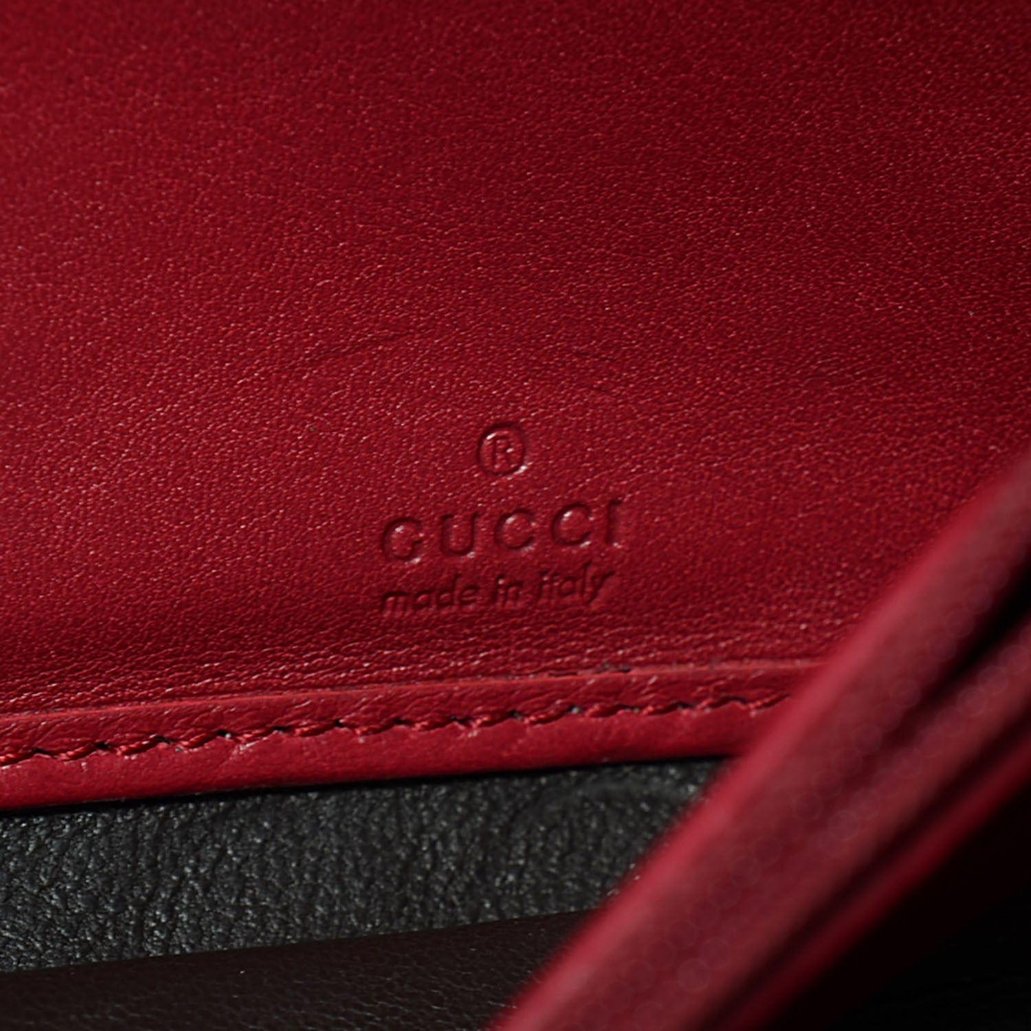 Gucci Guccissima Lovely Heart Continental Wallet Red 6 of 7