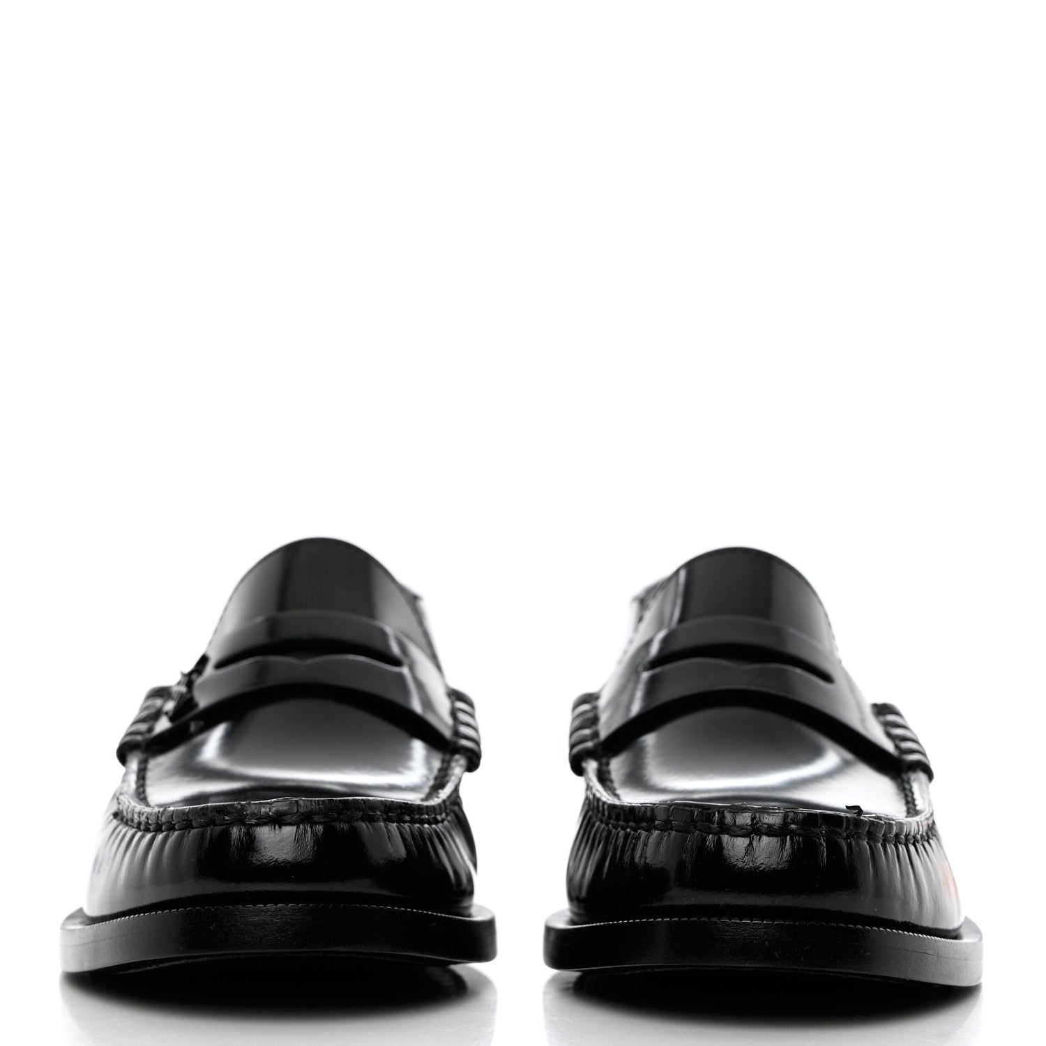 Saint Laurent Calfskin Penny Loafers 36 Black 2 of 8