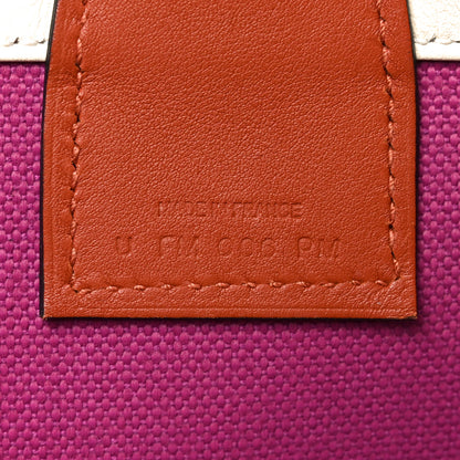 Hermes Military Toile Canvas Swift Steeple 25 Bag Rose Pourpre Cuivre Nata 7 of 10