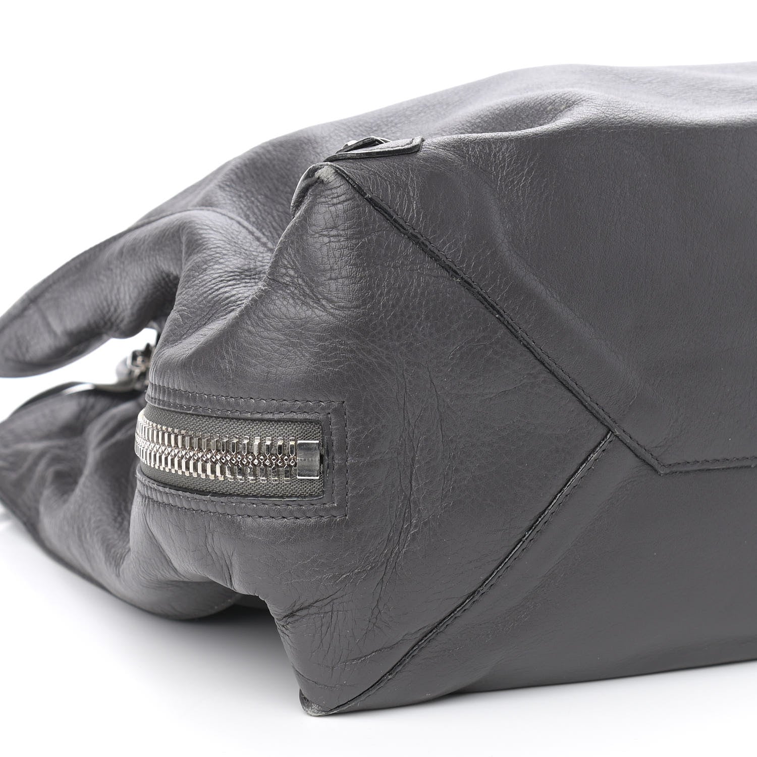 Balenciaga Veau Papier A4 Zip Around Tote Black Gris Fossile 7 of 12