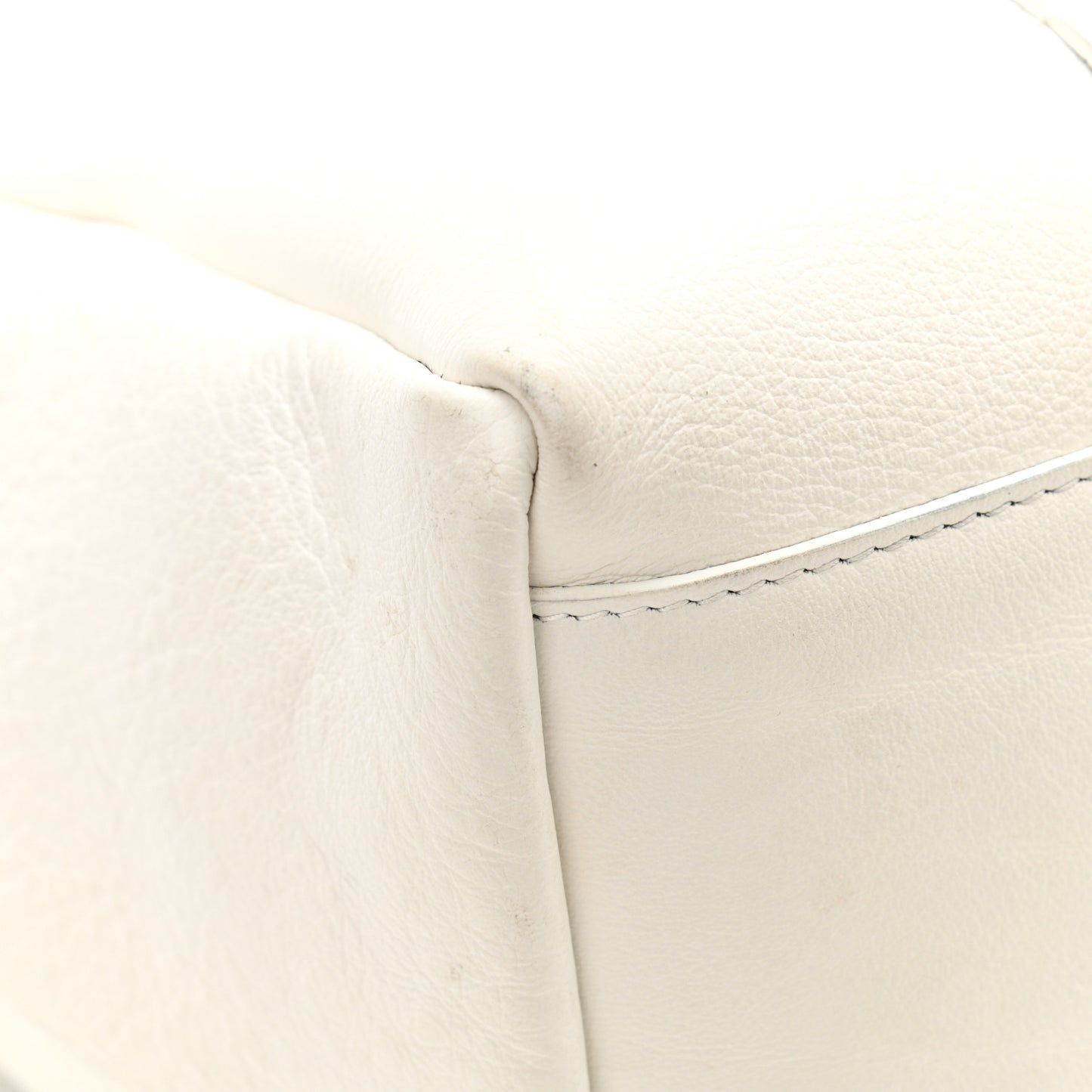Smooth Calfskin Double Sided Small Everyday Tote Optic White Black