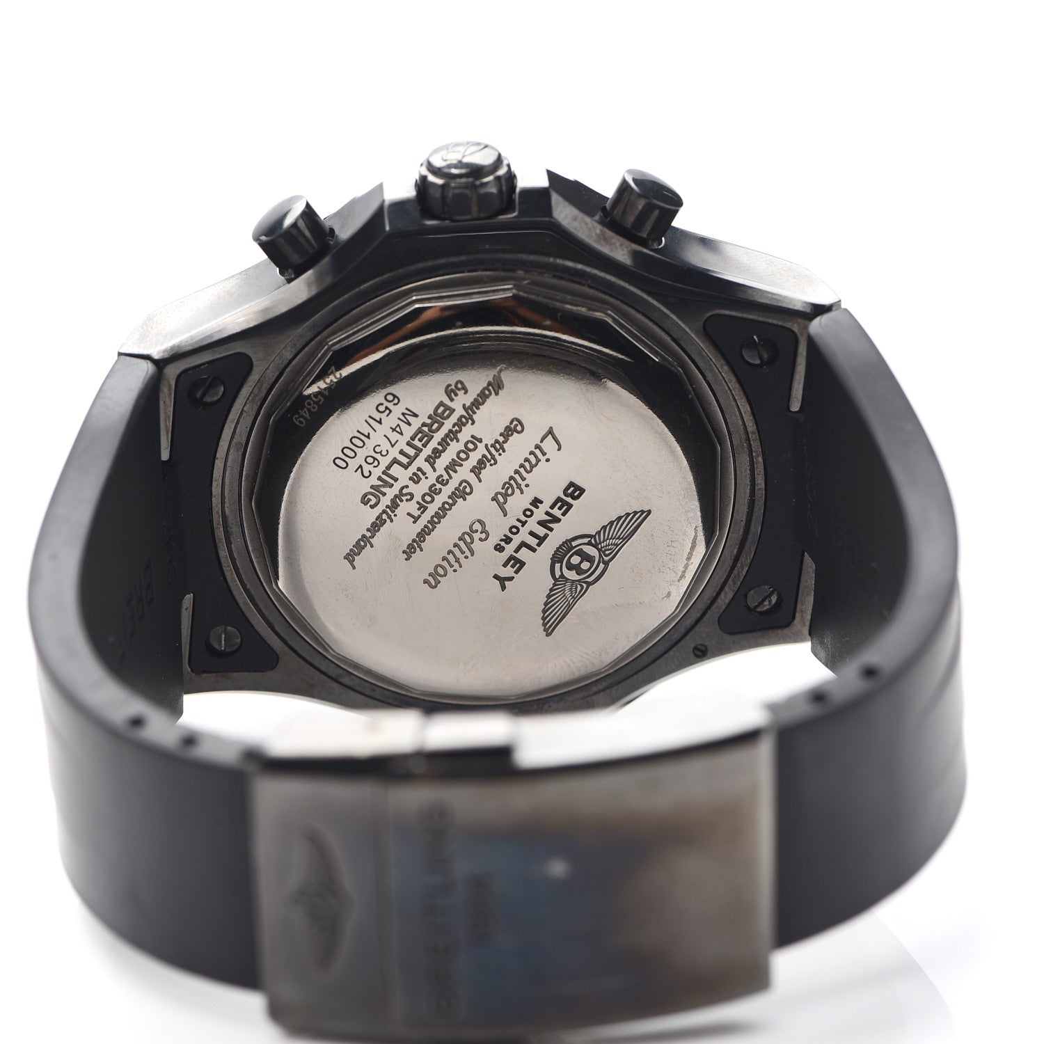 Breitling Carbon Steel Rubber 49mm Bentley GMT Chronograph Limited Edition Automatic Watch Black M47362 4 of 5