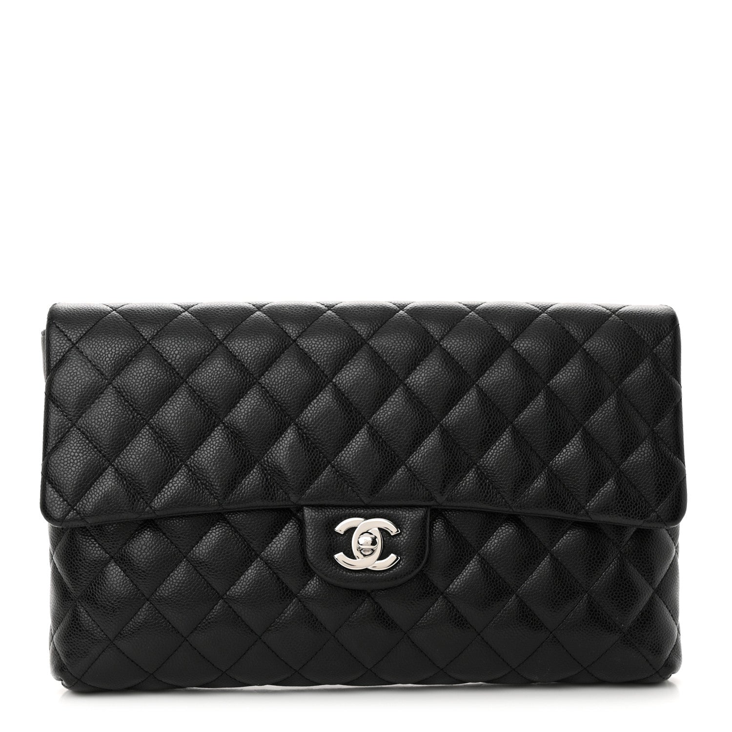 Chanel Caviar Quilted Flap Clutch Black 1 of 7
