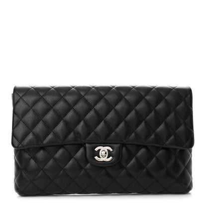 Chanel Caviar Quilted Flap Clutch Black 1 of 7