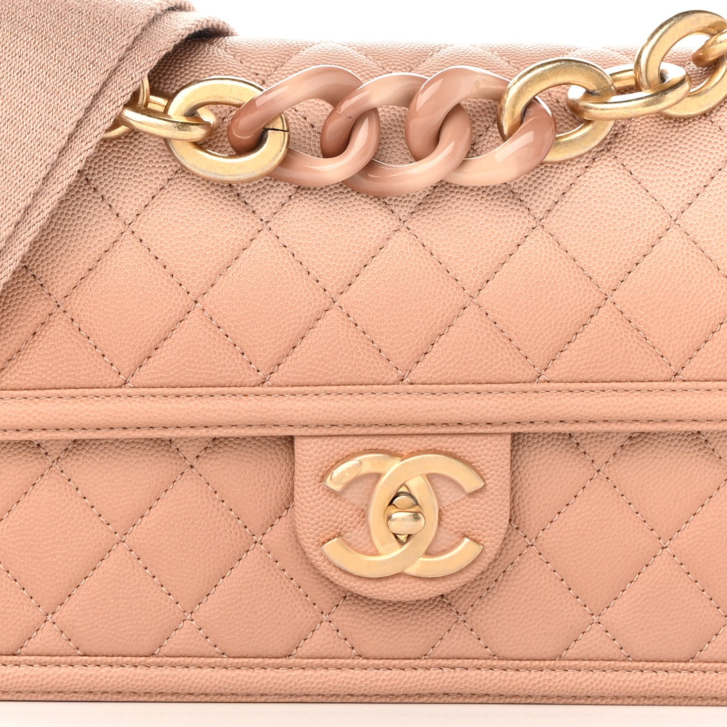 Chanel Caviar Quilted Medium Sunset On The Sea Flap Beige 8 of 11