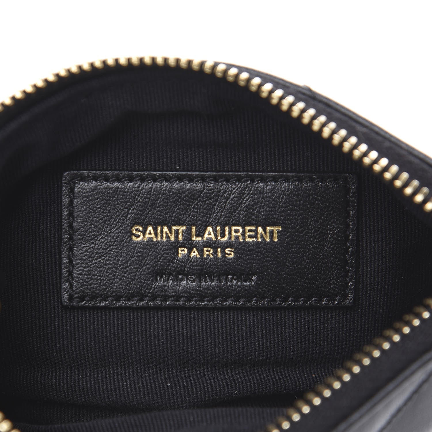 Saint Laurent Calfskin Matelasse Monogram Key Pouch Black 5 of 6